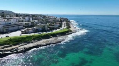 Kaliforniya 'da San Diego' da La Jolla Plajı. Coast City Peyzajı. Seascape Sahili. San Diego 'da La Jolla Plajı. Kaliforniya' da..