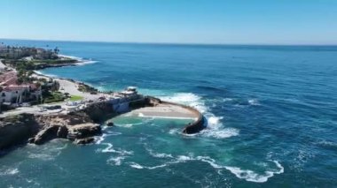 Kaliforniya 'da San Diego' da La Jolla Plajı. Coast City Peyzajı. Seascape Sahili. San Diego 'da La Jolla Plajı. Kaliforniya' da..