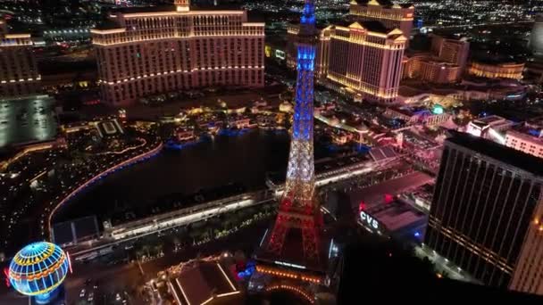 Tour Eiffel Las Vegas Nevada États Unis Tourisme Référence Voyage — Video
