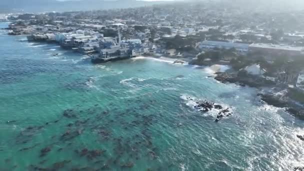 Coast Beach Monterey Califórnia Estados Unidos Turismo Natural Travel Sunny — Vídeo de Stock