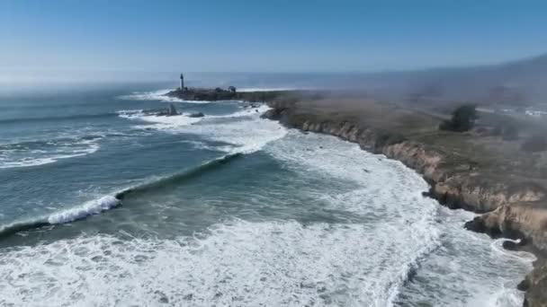 Beach Scenery Pacifica California Estados Unidos Natureza Fundo Viagem Nuvens — Vídeo de Stock