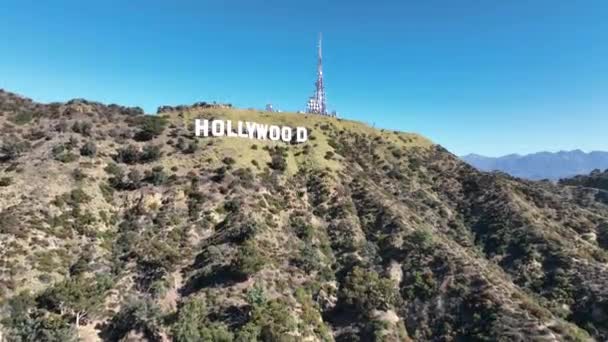 Hollywood Sign Los Angeles California United States Inglés Hollywood District — Vídeo de stock