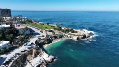 San Diego 'da La Jolla, Kaliforniya' da. Coast City Peyzajı. Seascape Sahili. La Jolla San Diego 'da Kaliforniya' da.