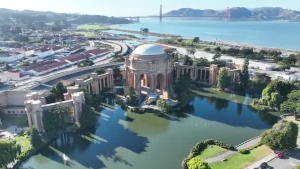 Palace Fine Arts San Francisco California United States Megalopolis Downtown — Stock Video