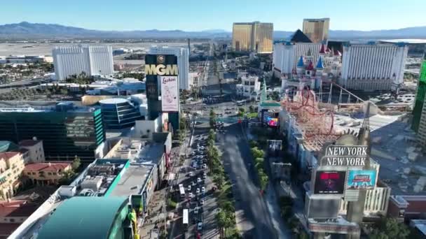 Las Vegas Strip Las Vegas Nevada Spojené Státy Slavná Krajina — Stock video