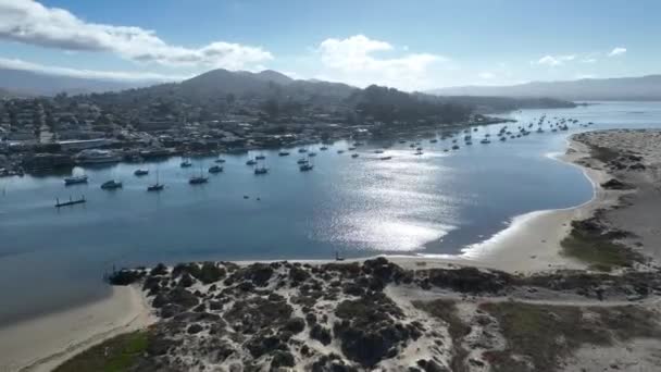 Marina Bay Morro Bay Kaliforniában Egyesült Államok Természet Utazási Háttér — Stock videók