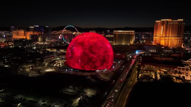 Esfera Las Vegas Las Vegas Nevada Estados Unidos Famosa Paisagem — Vídeo de Stock