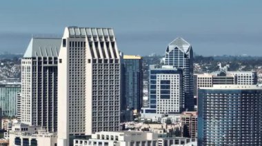 Kaliforniya 'da San Diego' da Skyline City. Şehir merkezinin manzarası var. Şehir Sahili. Skyline City San Diego 'da, Kaliforniya' da..