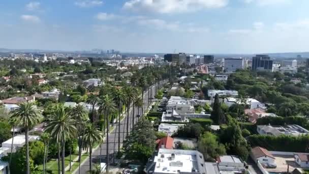 Beverly Hills Los Angeles California Amerika Serikat Lingkungan Kemewahan Yang — Stok Video