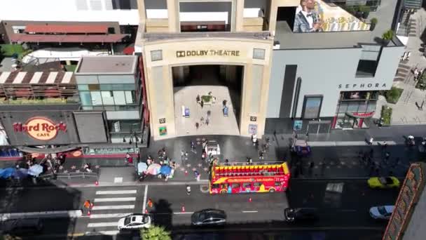 Dolby Theatre Los Angeles California United States Hollywood Boulevard Landscape — Stock Video