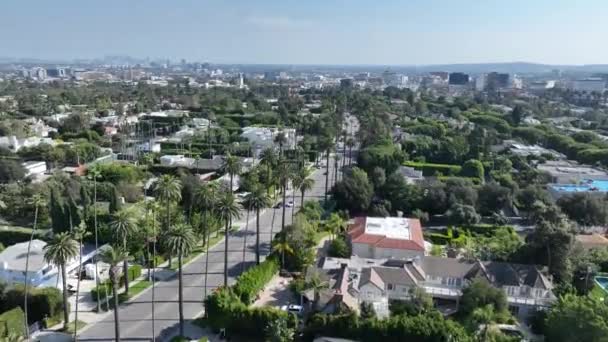 Beverly Hills Los Angeles California United States Slavné Luxusní Sousedství — Stock video