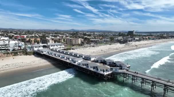 Crystal Pier Pacific Beach San Diego Aux États Unis Paradisiac — Video