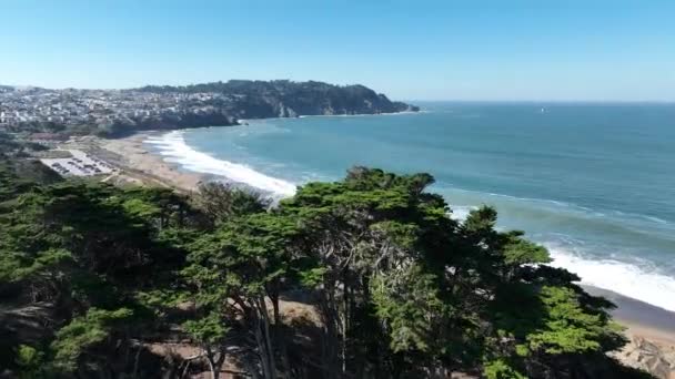 Golden Gate Park San Franciscóban Kaliforniában Belváros Skyline Szállító Táj — Stock videók