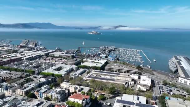 Coast City San Franciscóban Kaliforniában Megalopolis Belvárosi Városkép Üzleti Coast — Stock videók