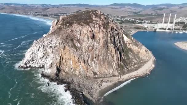 Giant Rock Morro Bay California United States Inglés Fondo Viajes — Vídeos de Stock