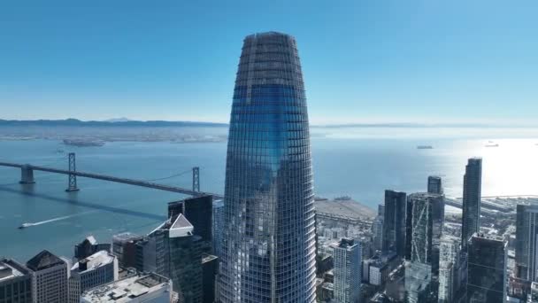 Salesforce Tower San Francisco California United States Highrise Building Architecture — Stock Video