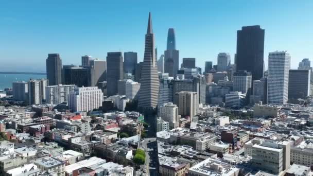 Innenstadt Von San Francisco Kalifornien Vereinigte Staaten Megalopolis Innenstadt Stadtbild — Stockvideo