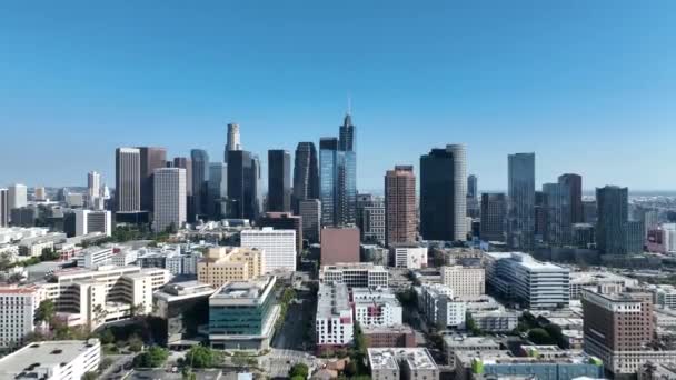 Oficinas Towers Los Ángeles California Estados Unidos Edificios Corporativos Paisaje — Vídeos de Stock