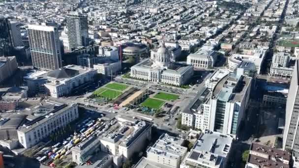 City Hall San Francisco California United States Inglês Megalopolis Downtown — Vídeo de Stock