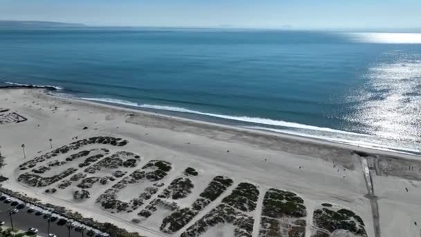 Conorado Beach San Diego California Estados Unidos Paradisiaco Paisaje Playa — Vídeo de stock