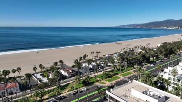 Santa Monica Los Angelesben Kaliforniában Coast City Tájkép Városkép Belvárosában — Stock videók