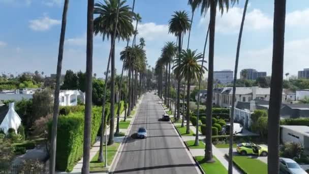 로스앤젤레스의 Carmelita Drive Beverly Hills 유명한 럭셔리 시티스케이프 다운타운 Carmelita — 비디오
