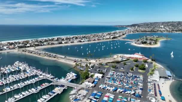 Mission Bay San Diego California Stati Uniti Paesaggio Coast City — Video Stock