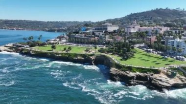 Kaliforniya 'da San Diego' da La Jolla Plajı. Coast City Peyzajı. Seascape Sahili. San Diego 'da La Jolla Plajı. Kaliforniya' da..