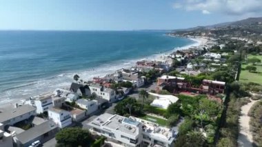 California, Los Angeles 'ta Malibu' da. Coast City Peyzajı. Sahil Arkaplanı. Malibu Los Angeles 'ta, Kaliforniya' da..