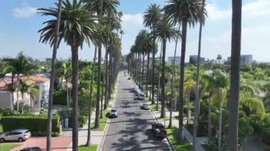 Beverly Hills, Los Angeles, Kaliforniya 'da. Ünlü Lüks Mahalle. Film Yıldızları Bölgesi. Beverly Hills Los Angeles 'ta Kaliforniya' da.