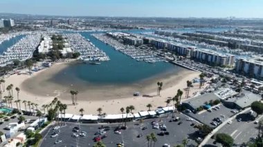 Venedik Los Angeles 'ta, Kaliforniya' da. Coast City Peyzajı. Seascape Sahili. Venedik Los Angeles 'ta Kaliforniya' da.