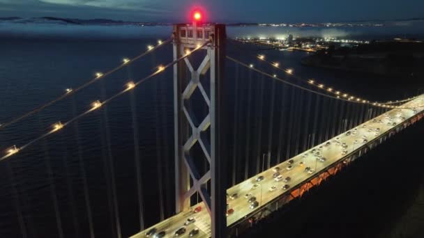 Oakland Bay Bridge Oakland California United States Inglés Downtown City — Vídeo de stock