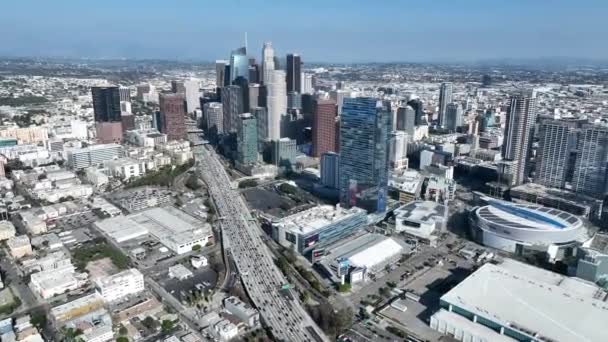 Highrise Buildings Los Angeles California Stati Uniti Paesaggio Viaggi Affari — Video Stock