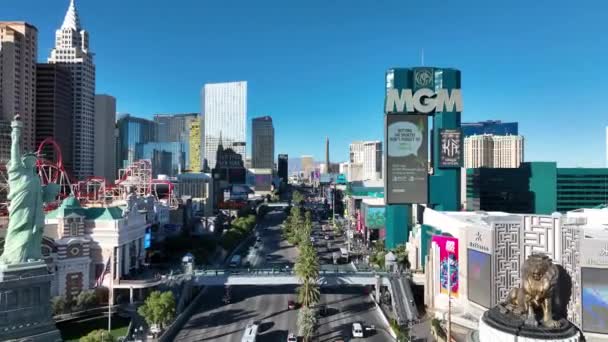 Лас Вегас Бульвар Лас Вегасі Штаті Невада Сша Орієнтир Туризму — стокове відео