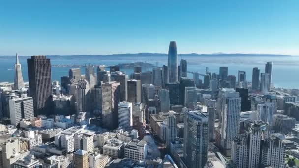 Pénzügyi Negyed San Franciscóban Kaliforniában Megalopolis Belvárosi Városkép Üzleti Financial — Stock videók