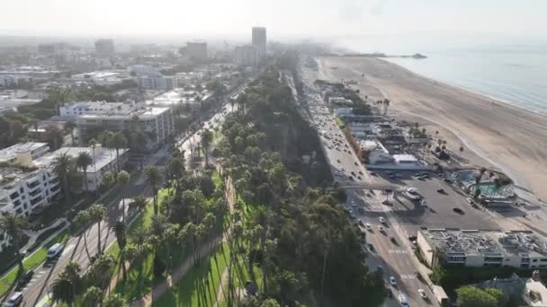 Santa Monica Los Angeles California Stati Uniti Paesaggio Coast City — Video Stock