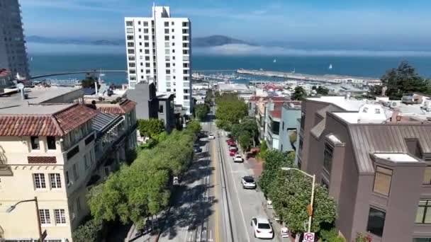 Hyde Street San Francisco California United States Megalopolis Downtown Cityscape — Stock Video