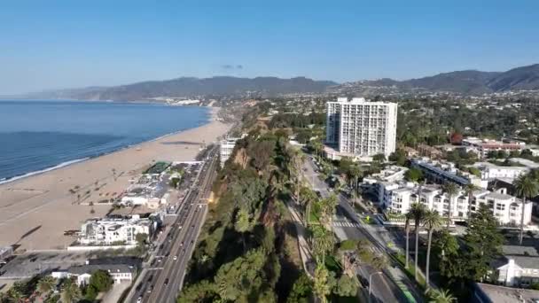 Santa Monica Los Angeles California United States Coast City Landscape — Stock Video