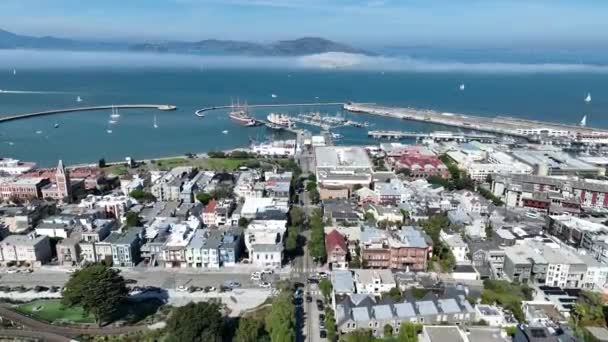 Coastal City San Francisco California United States Downtown City Skyline — Stock Video