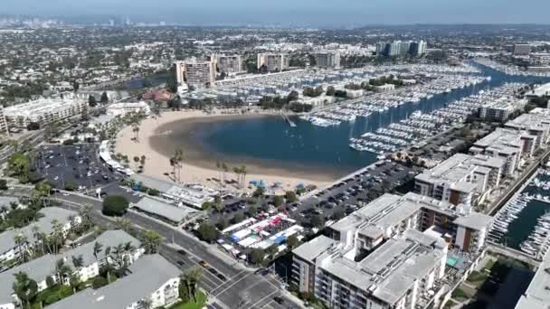 Marina Del Rey Venice Los Angeles United States Paradisiac Beach — Stock video