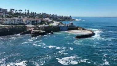 San Diego 'da La Jolla, Kaliforniya' da. Coast City Peyzajı. Seascape Sahili. La Jolla San Diego 'da Kaliforniya' da.