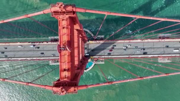 Kaliforniya San Francisco Daki Golden Gate Köprüsü Highrise Nşaat Mimarisi — Stok video