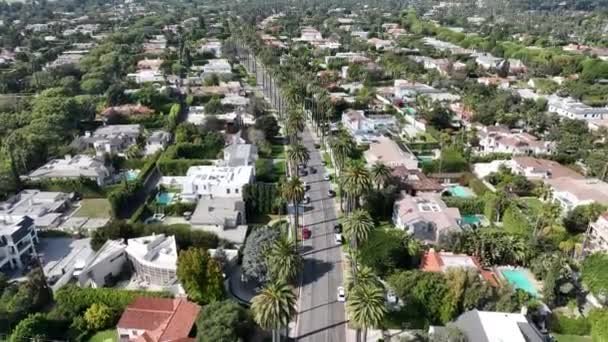 Beverly Hills Los Ángeles California Estados Unidos Famoso Barrio Lujo — Vídeos de Stock