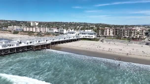 Тихоокеанский Пляж Сан Диего Калифорнии Сша Парадизе Пляж Морская Гавань — стоковое видео