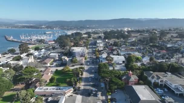 City Street Monterey California Statele Unite Ale Americii Turism Natural — Videoclip de stoc