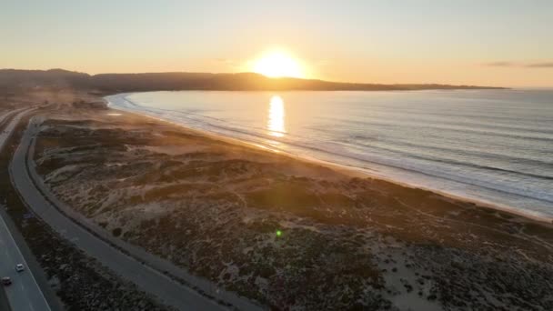 美国加州沙城的日落色彩斑斓 自然旅游 旅游目的地 美国加利福尼亚沙城的落日色彩斑斓 — 图库视频影像