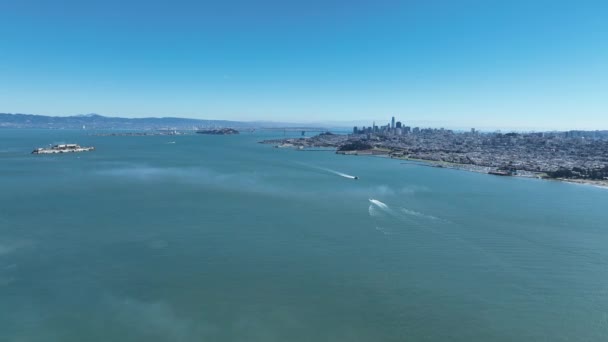Bay Area San Francisco California United States Downtown City Skyline — Stock Video
