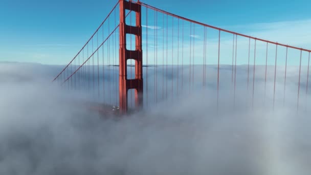 Golden Gate Bridge San Francisco California United States Downtown City — Vídeo de stock