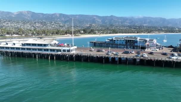 Steams Wharf Santa Barbara California Estados Unidos Viajes Turistas Naturaleza — Vídeos de Stock