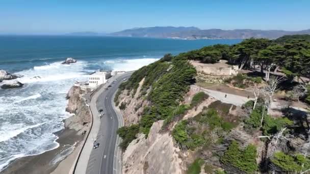 Strandszene San Francisco Kalifornien Vereinigte Staaten Megalopolis Innenstadt Stadtbild Geschäftsreisen — Stockvideo